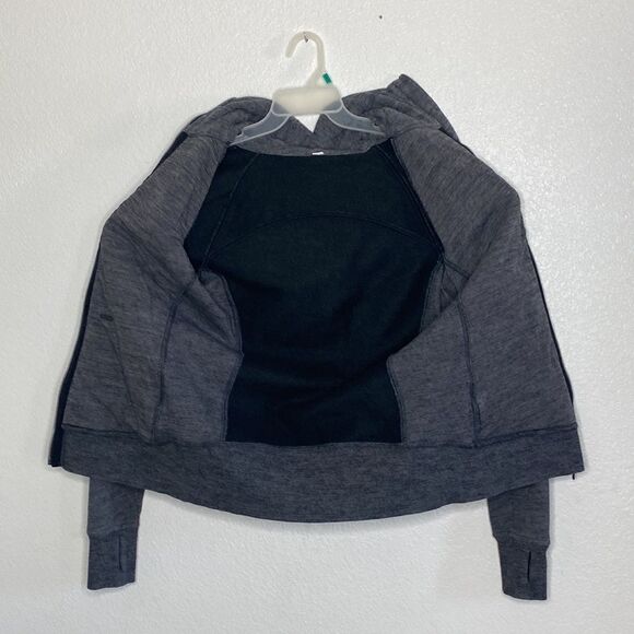 LULULEMON Women’s Full Zip Charcoal Hoodie Size 6 - Picture 5 of 8